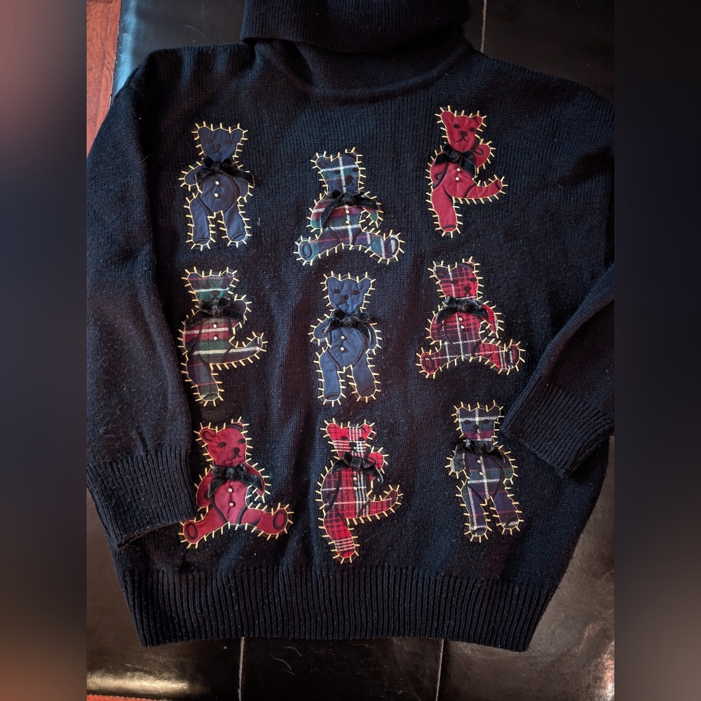 Bear Turtleneck Sweater